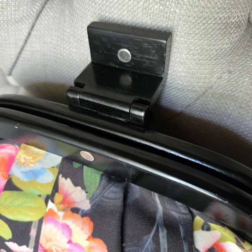 Nine West Black Floral Clutch with Multicolor Flowers